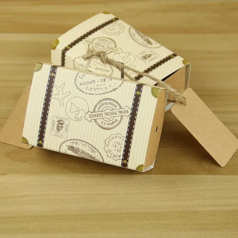 Свадебные сувениры и подарки мини чемодан коробка для конфет свадебные