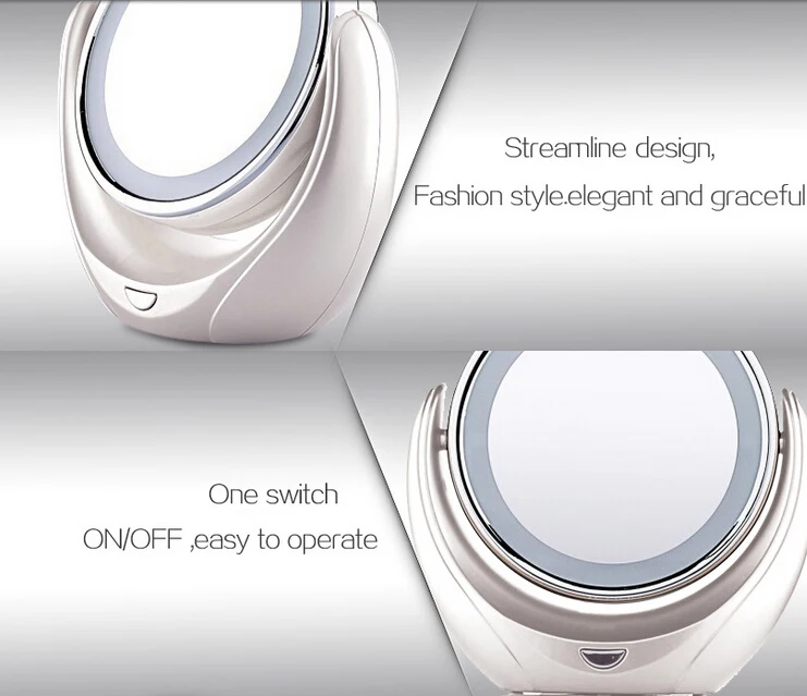 Двусторонняя поворотный макияж зеркало бликов освещения красоты линза с