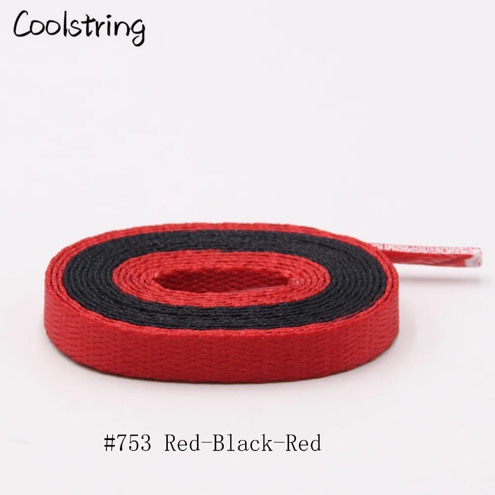 Coolstring Trend personity 7 мм 2 тона плоские черные синие красные шнурки 6" Спортивная обувь со шнуровкой аксессуары для высокие кроссовки