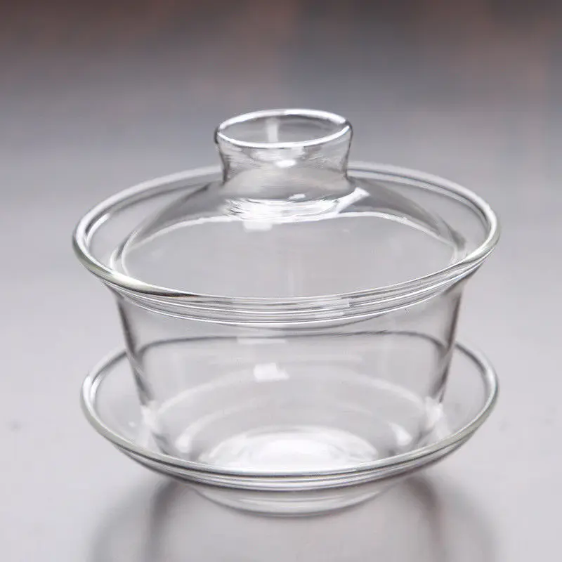 Прозрачное стекло Gaiwan 150 мл термостойкий традиционный чай Gongfu Tureen|tureen| |