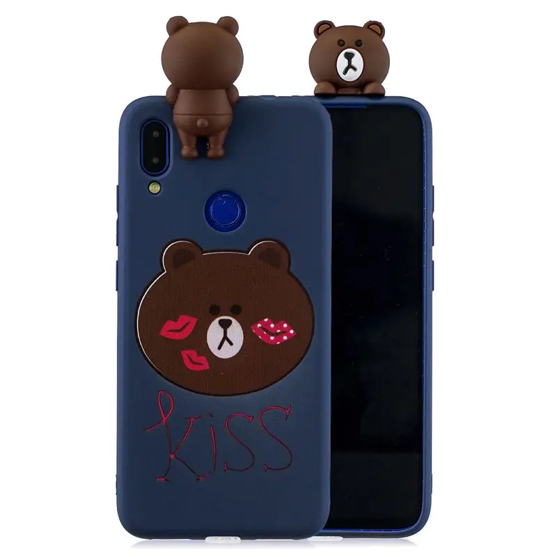 Funda Xiao mi Red mi Note 7 Pro Чехол 3D Kawaii силиконовый чехол для Etui Xiao mi Red mi Note 5 6 7 Pro Xio mi a2 lite чехол для телефона