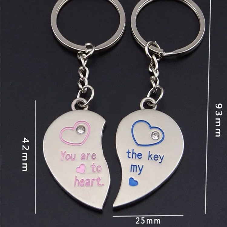 Бесплатная доставка! Оптовая продажа! 100 шт./лот! Одна пара брелоков Вы ключ к