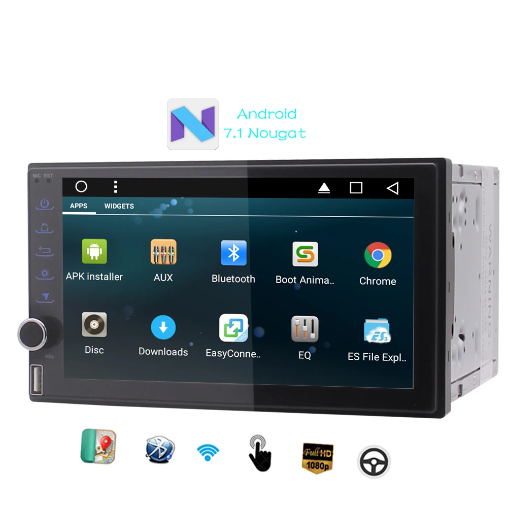 7 &quotсенсорный экран Android 1 Nougat Autoradio Восьмиядерный 2G RAM 32G ROM GPS автомобильный стерео