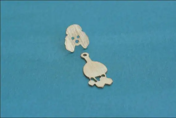 Wholesale Poodle Earrings Dog Ear Lover Gifr Studs Gold poodle Posts | Украшения и аксессуары