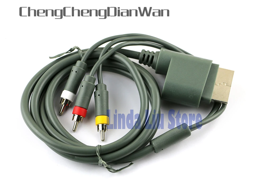 ChengChengDianWan для xbox 360 позолоченный композитный AV кабель разрешение 3 RCA HD ТВ аудио