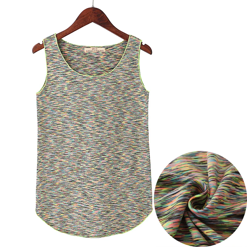 Женский эластичный Топ на бретельках Быстросохнущий дышащий без рукавов