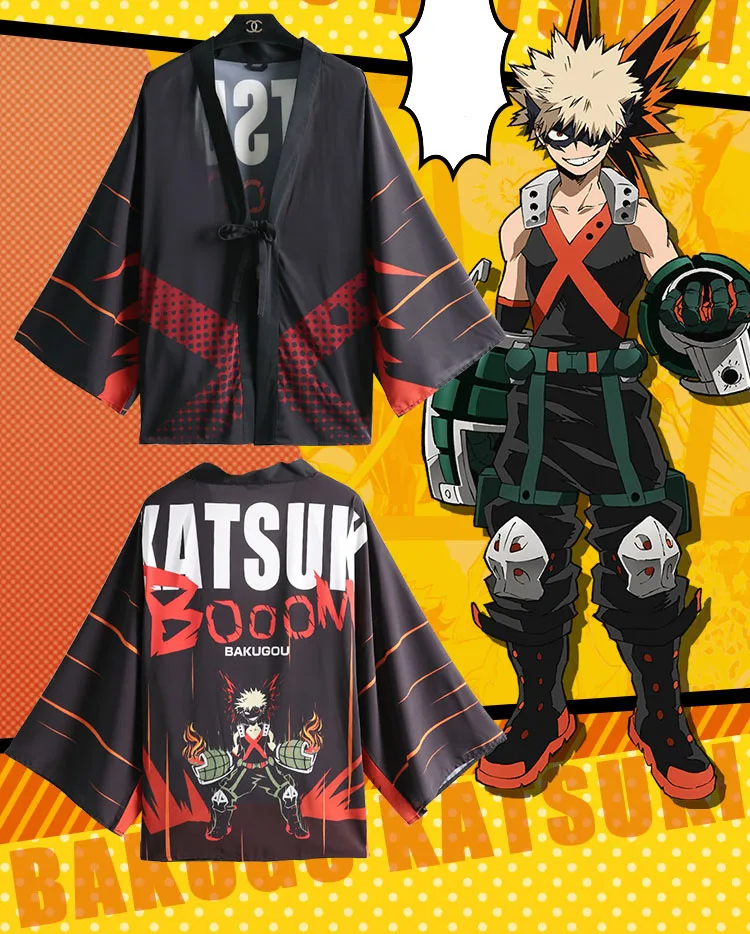 Мой герой плащ юката Косплэй костюм Boku без герой Академии Bakugo Katsuki Todoroki шото Для мужчин Для женщин Повседневное кимоно Haori