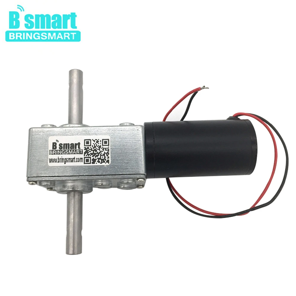 Bringsmart 33 мм двойной вал 5840-31zy червь постоянного тока мотор-редуктор 12v 24v редуктор 12-470 об/мин с встроенной функцией спуска затвора коробка передач Двусторонняя Электрический мотор
