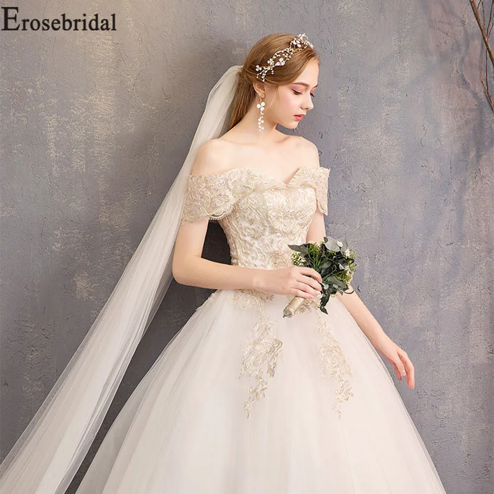 Женские винтажные Свадебные платья Erosebridal кружевные свадебные с открытыми