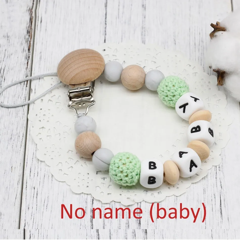 no name baby Новинка, сделай сам, силиконовая, персонализированная, с именем, Детская соска, зажимы, забавная соска, держатель с фиксатором, для детского душа, подарок, BPA, бесплатные игрушки - Цвет: no name baby