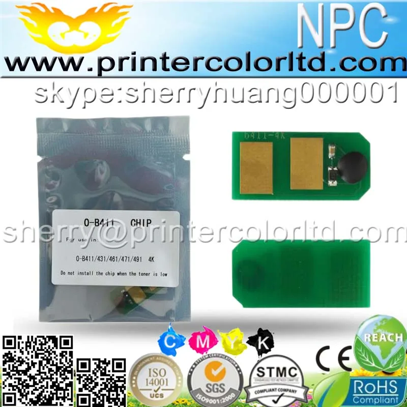 Сброс чипа тонера Запасные Комплекты для OKI B401 B401D B401DN MB441 MB451 MB451W MB451dnw MB451dn 44992401