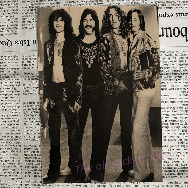 Led Zeppelin рок-музыка постеры для украшения дома винтажные стильные настенные наклейки Abooly бренд/6027