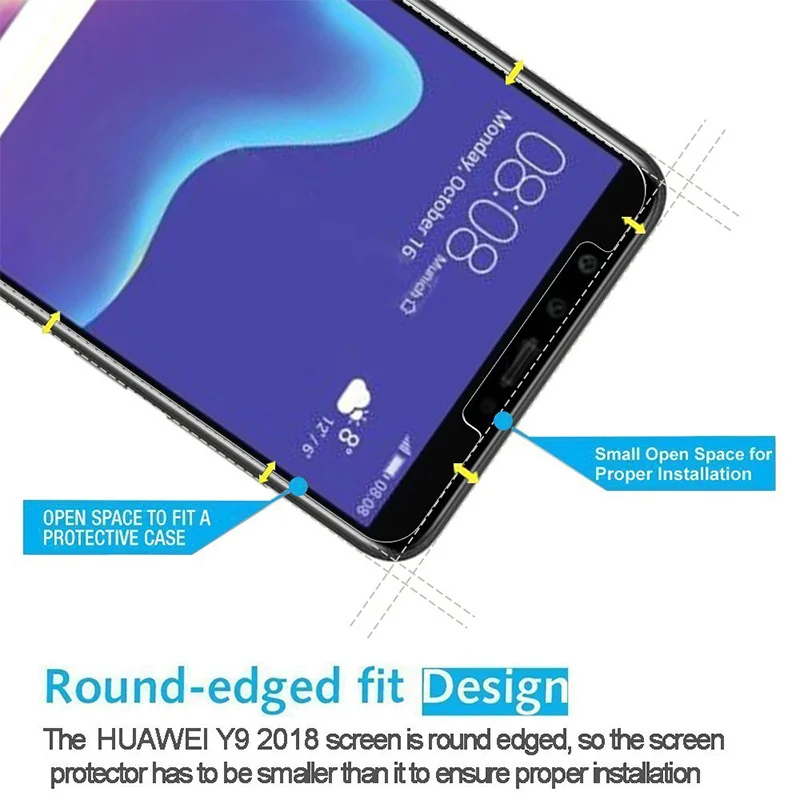 С уровнем твердости 9H HD закаленное Стекло для huawei Y9 Y6 Y7 Y5 Prime Y6 Y5 2.5D Экран протектор Стекло для huawei y5 y6 prime