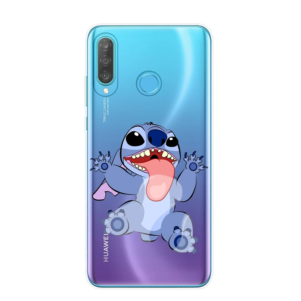 Мультяшный милый Стич Ститч чехол для телефона huawei P30 P20 Lite Pro P10 P9 P8 Lite Мягкий силиконовый чехол из ТПУ