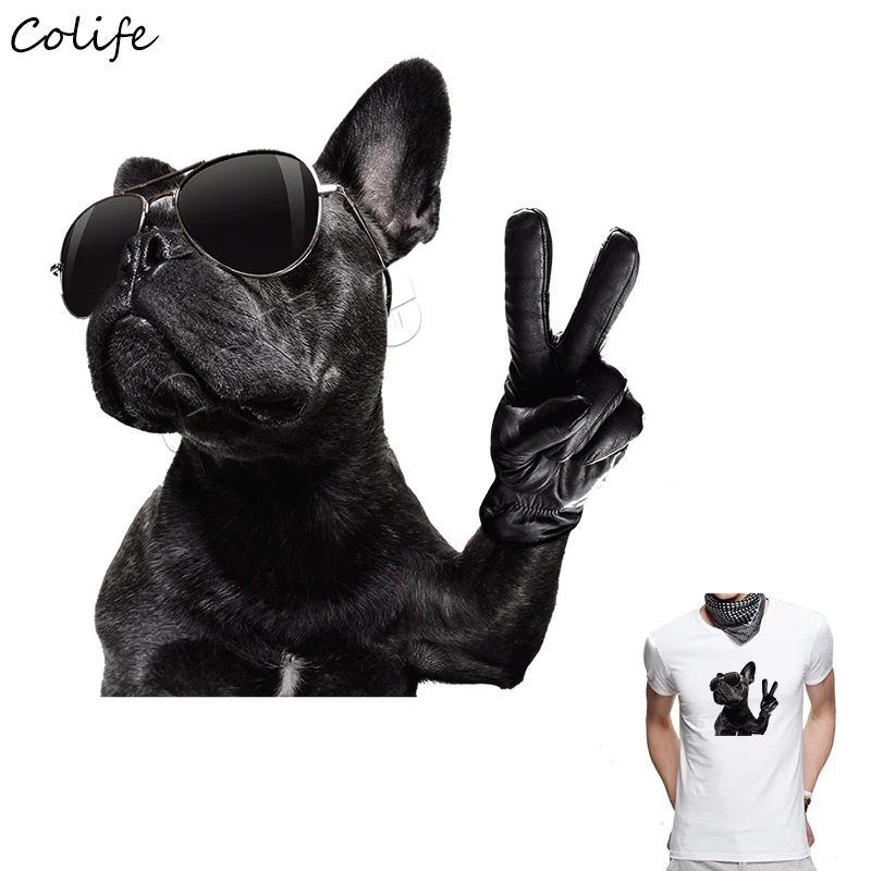 Нашивки для очков Cool Dog украшения одежды переводная моющаяся аппликация с
