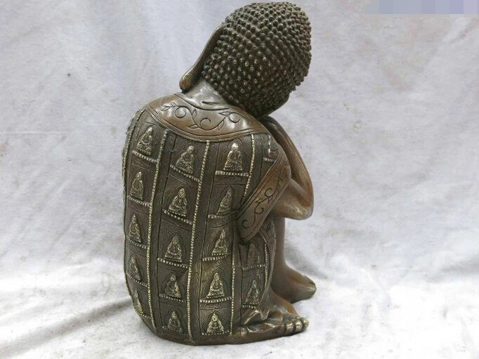 ZSR wholesale factory 10" bronze sculpture China cooper many buddha on the thought Statue | Дом и сад