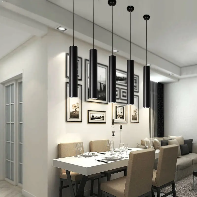 Современный светодиодный подвесной светильник лампа для гостиной однотрубный