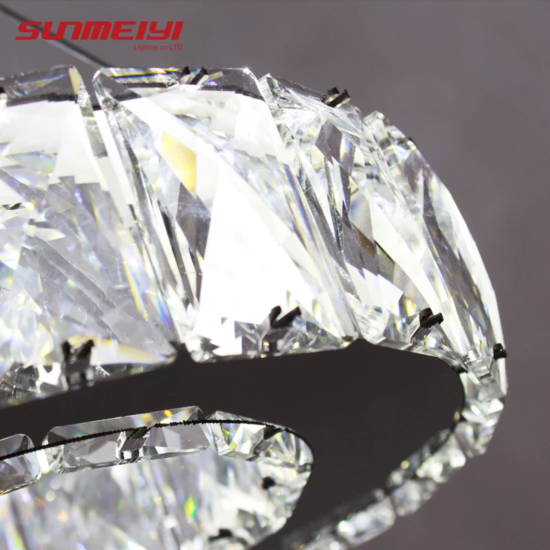 Fiyat Modern Uzun LED Spiral Oturma Kristal Avizeler Aydınlatma Kapalı Fikstür Için Merdiven Merdiven Lambası Vitrin Yatak Odası Otel Salonu