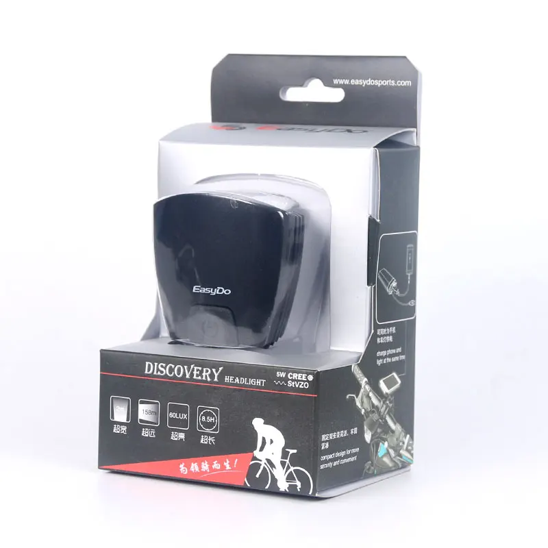 Easydo высококачественный велосипедный головной светильник 5 Вт 280лм 4400 мАч USB