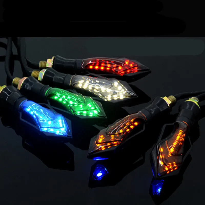 1 шт. двухцветсветильник светодиодный указатель поворота для мотоцикла 12
