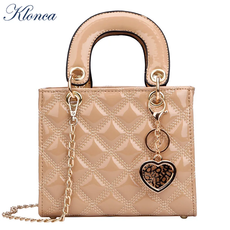 Klonca High Quality PU Leather Female Handbag Classic Diamond Lattice Women Shoulder Bag 2019 New Fashion Casual Bags | Багаж и сумки