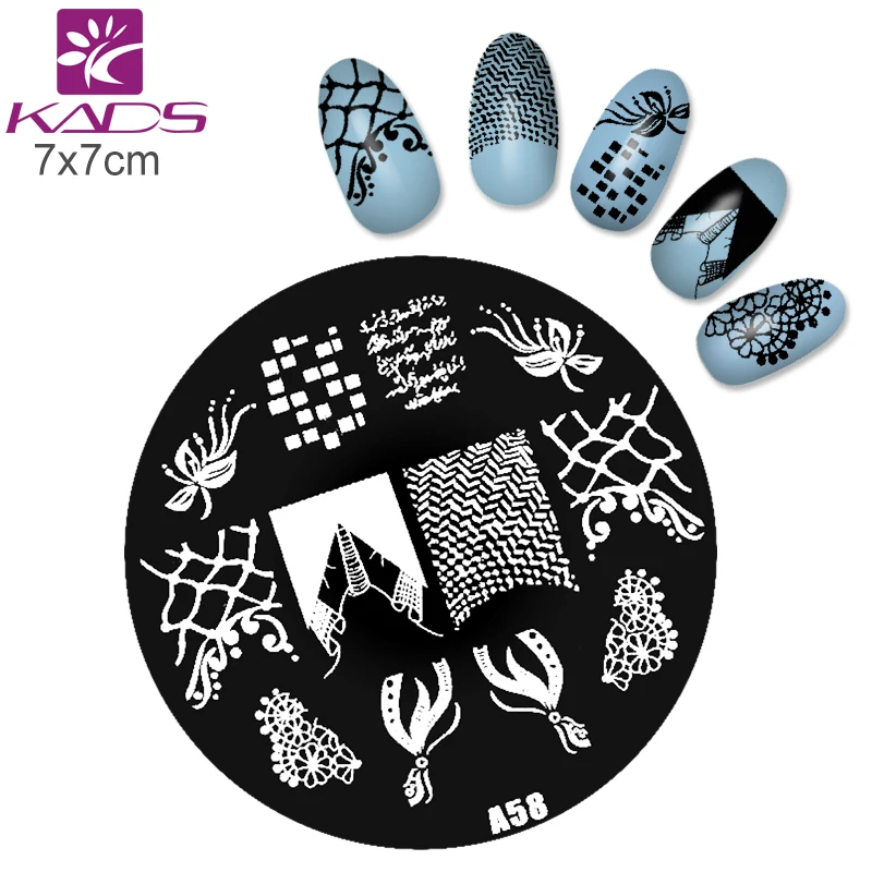 

KADS A58 Flower Nail Art Stamping stamp Polish Stamping Nail Art Manicure Template Nail Stamp Tools Gel Nail Polish For Stamp