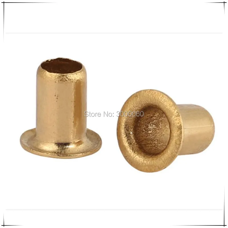 

M2.5x9mm медная Одиночная трубка полые трубчатые заклепки для PCB 1000 шт./лот