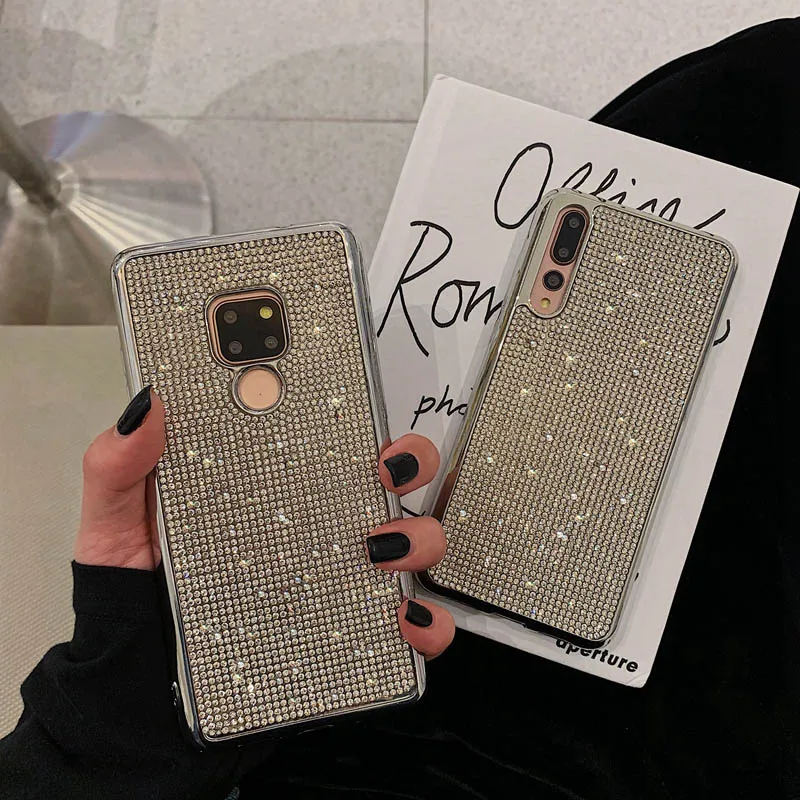 Luxury Diamond Phone Case For Huawei Mate 20 Pro Glitter cases 10 P20 Nova 2S Plating TPU Soft Cover Back |