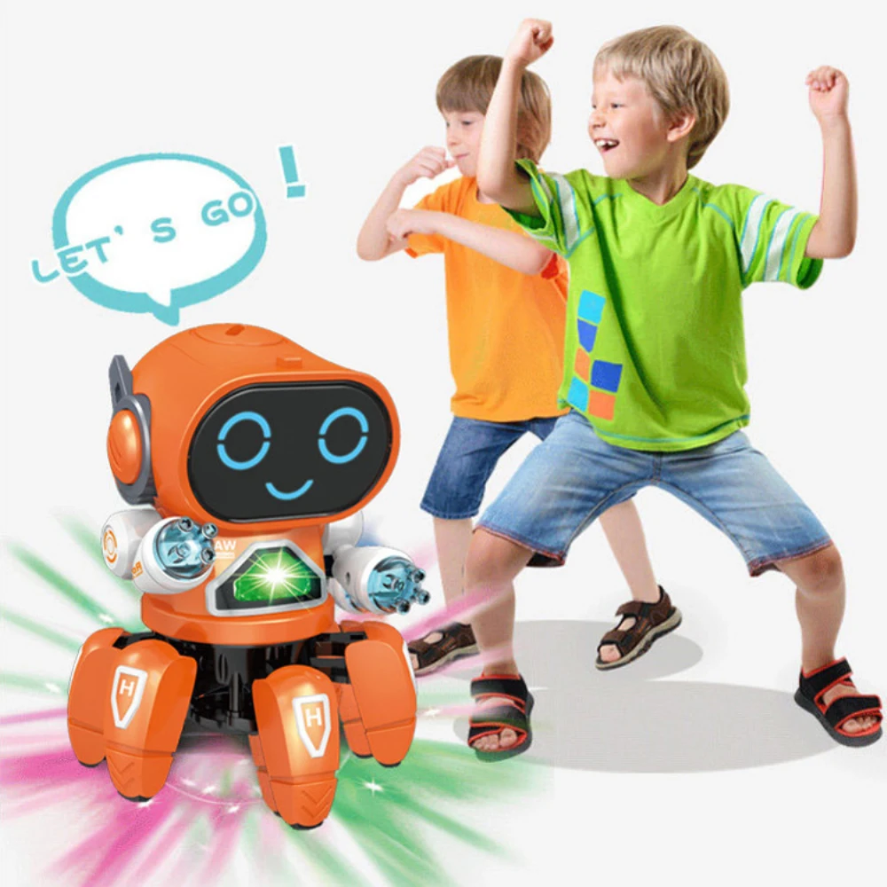Танцующая фигурка робота, игрушка, электронный интеллектуальный ходячий робот, игрушка для мальчиков, детский подарок на день рождения