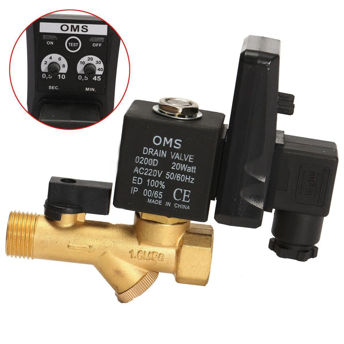 1 шт. G1/2 &quotэлектронный сливной клапан 1.6Mpa AC110V/220V воздушный компрессор газовый бак