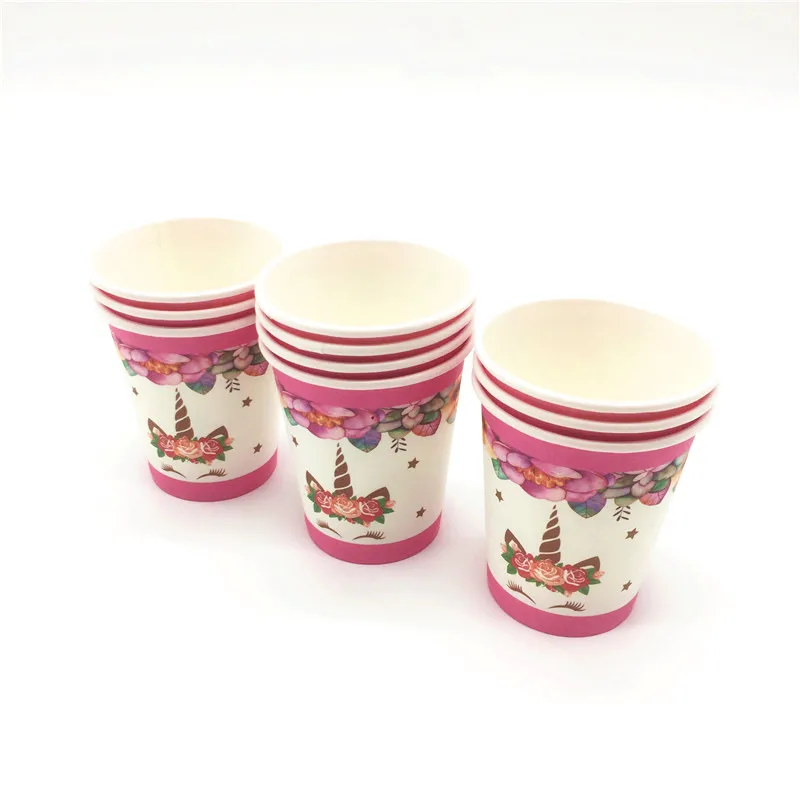 Розовый Единорог тема дизайн 40 шт./лот мальчик девочка День рождения Свадебные