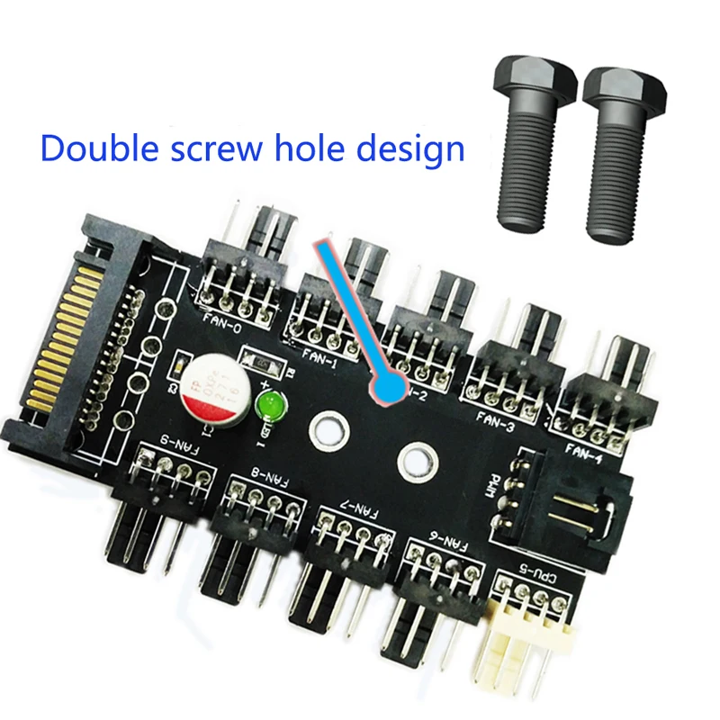 Шасси для компьютера хаб с вентиляторами SATA и разъемами 10 способов охлаждения ЦП