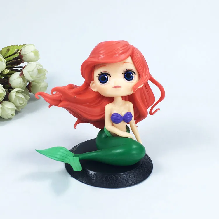 Маленькая Русалочка Ариэль Белоснежка Фигурка Симпатичные куклы игрушки торт Топпер торт Q posket персонажи дети девочка подарки День рождения - Цвет: a