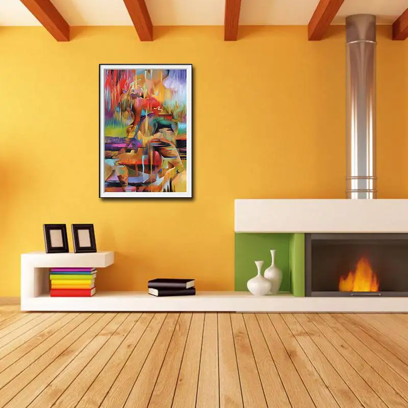 Abstract Art Male and Female Dancers Oil Painting On Canvas HD Print Wall Stickers For Home Living Room Bedroom Decorat | Дом и сад