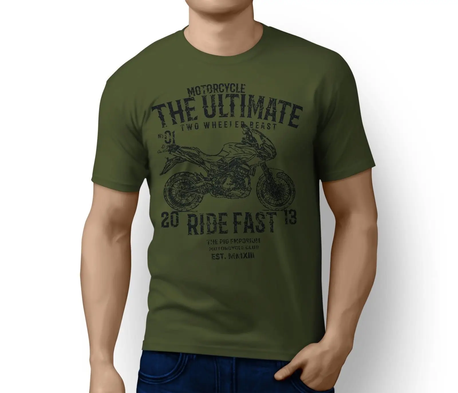 

Summer New Men Cotton T-Shirt Ultimate Italy Motorbike TRE 1130K Amazonas Inspired Motorcycle Art T-shirt O-Neck Hipster Tshirts