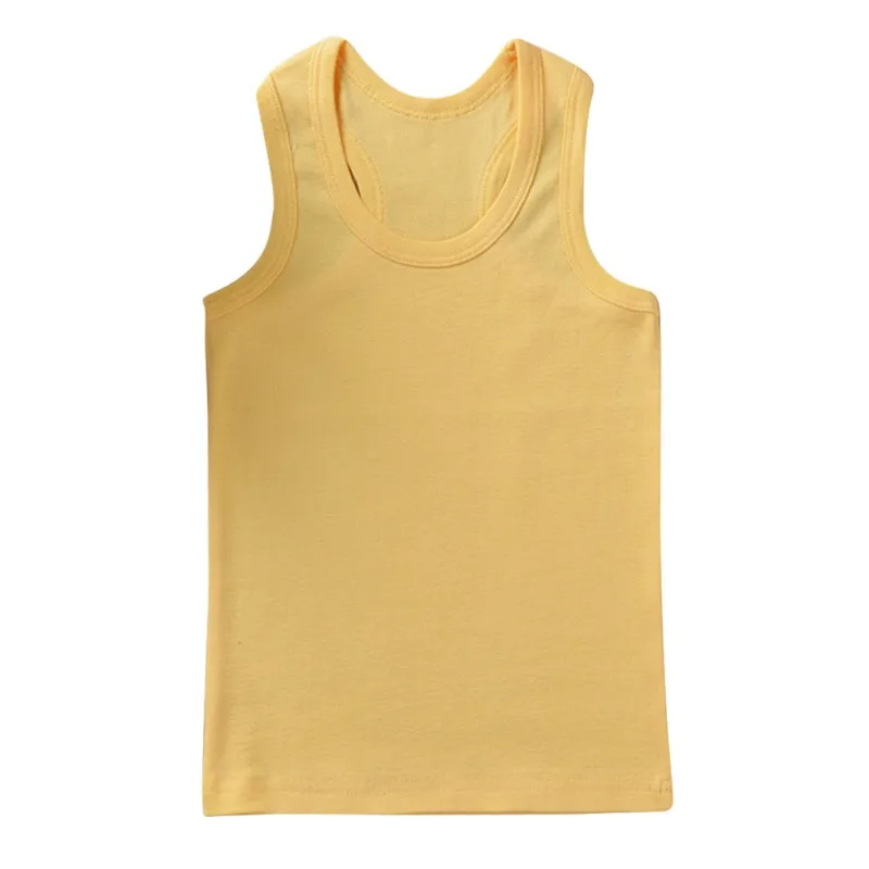 Летняя Детская нательная майка, 7 ярких цветов, хлопковое нижнее белье, детские майки для мальчиков и девочек