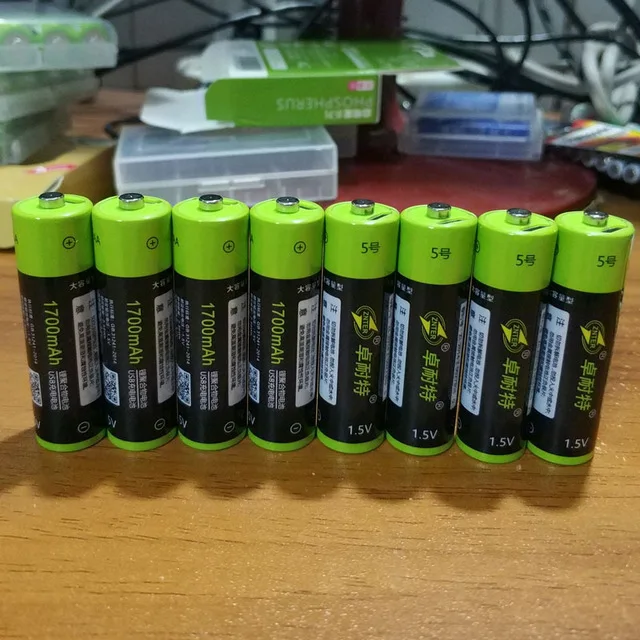 6 шт. перезаряжаемые литий полимерные батарейки ZNTER 1 5 в AA МВт/ч|li-ion battery|battery abattery