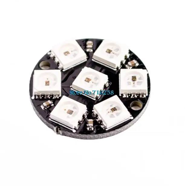 5 шт./лот 7 бит X WS2812 5050 RGB светодиодная кольцевая лампа со встроенными