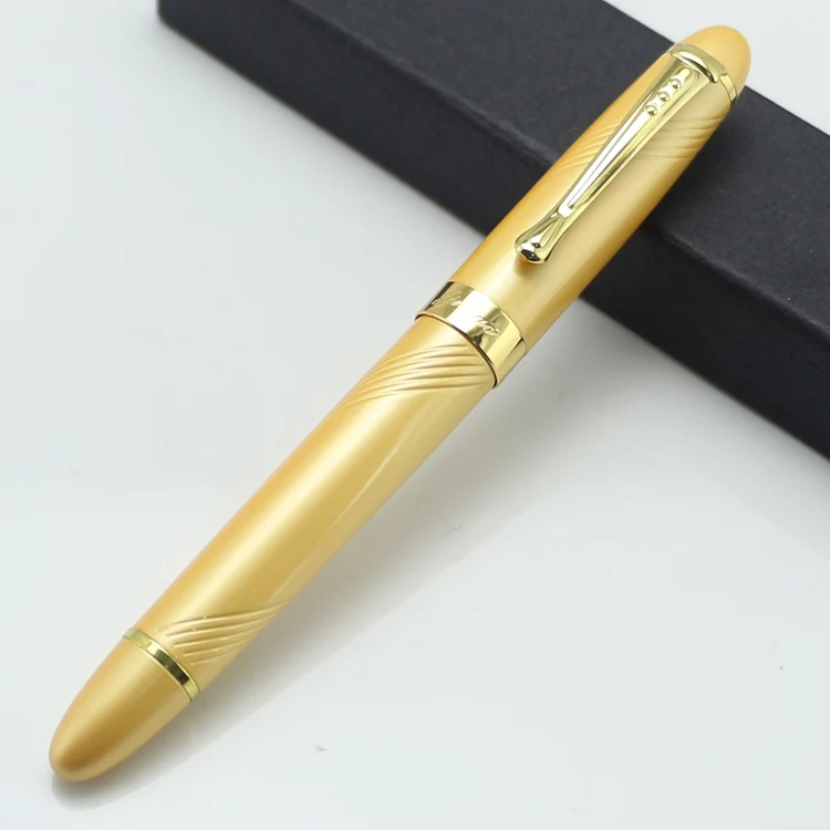 JINHAO X450 темно-зеленая и Золотая авторучка 18KGP 0 7 мм перо с широким основанием