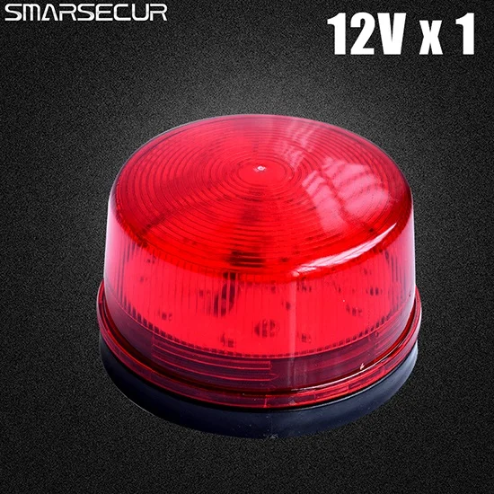 LED-12V x1 Проводная стробовая сирена 12V 24V 220V сигнала Предупреждение светильник флэш-сирена светодиодный потолочная лампа светильник лампа аварийной сигнализации для системы домашней охранной сигнализации - Цвет: LED-12V x1