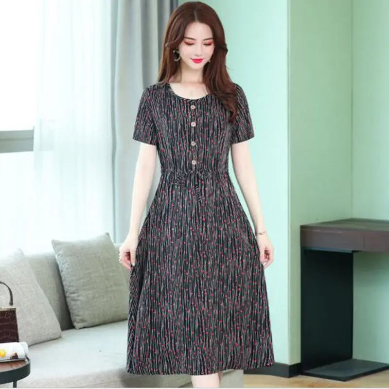 Элегантное летнее женское платье повседневные женские Платья с цветочным