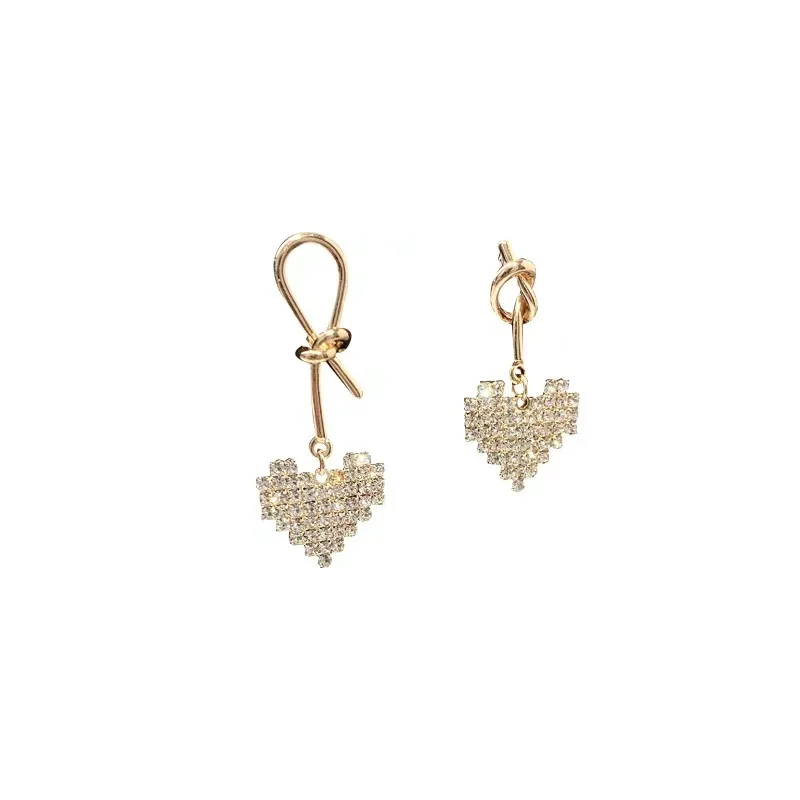 Silver Plated Fashion CZ Dangling Wedding Crystal Pearl Star Heart Cherry Pendant Earrings Stunds ball ear buckle earrings | Украшения и