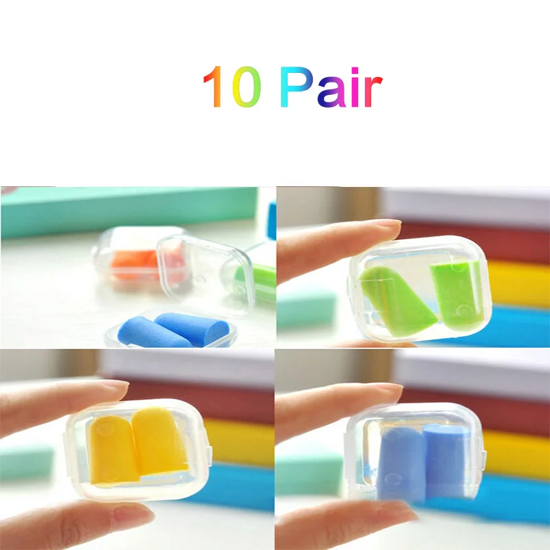 10 Pairs Boxed 10/5/1 пара мягкой пены анти-наушники с шумоподавлением для избавления от обучения сна охота на ухо защитные наушники анти звук Шум защиты детей - Цвет: 10 Pairs Boxed