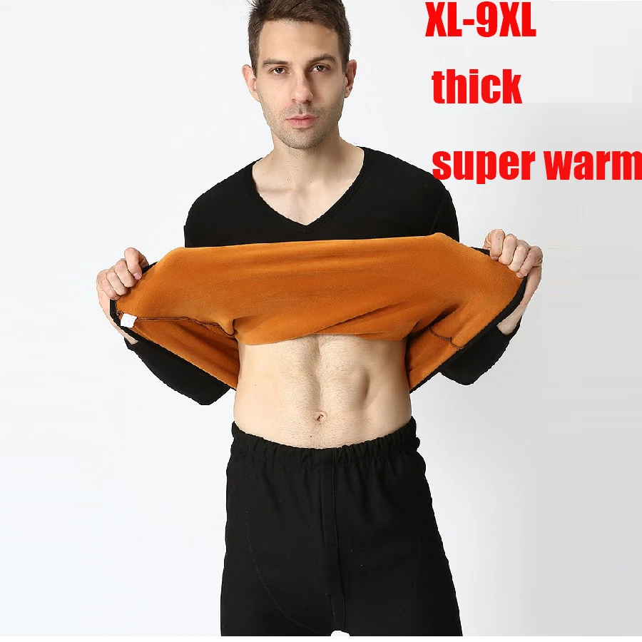 Мужское утепленное термобелье размера плюс XL 9XL осень зима 2019 мужские кальсоны