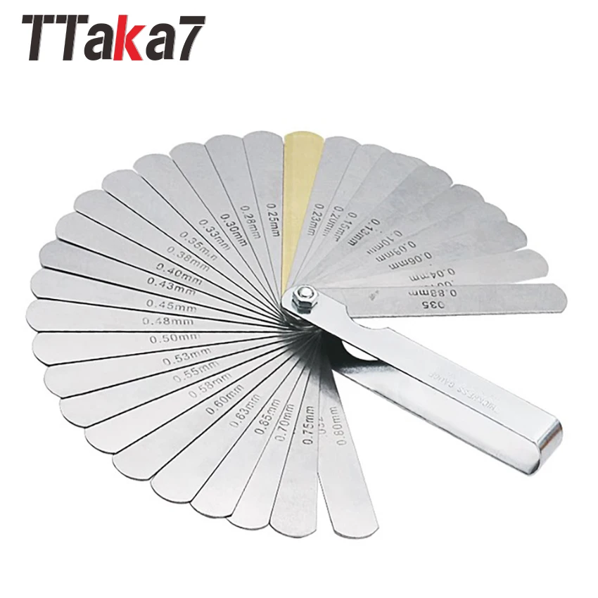 TTAKA7 32 лезвия щупа Калибр метрический зазор наполнитель 0 04 88 мм толщина Gage для