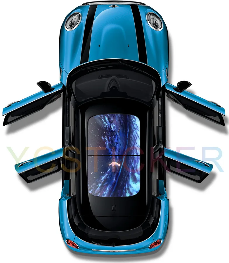 Радиационная защита мощный Тигр 3d графика украшение на крышу автомобиля стикер