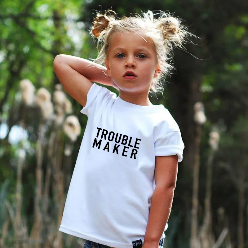 Детская футболка от проблем модная для малышей Молодежная Футболка с