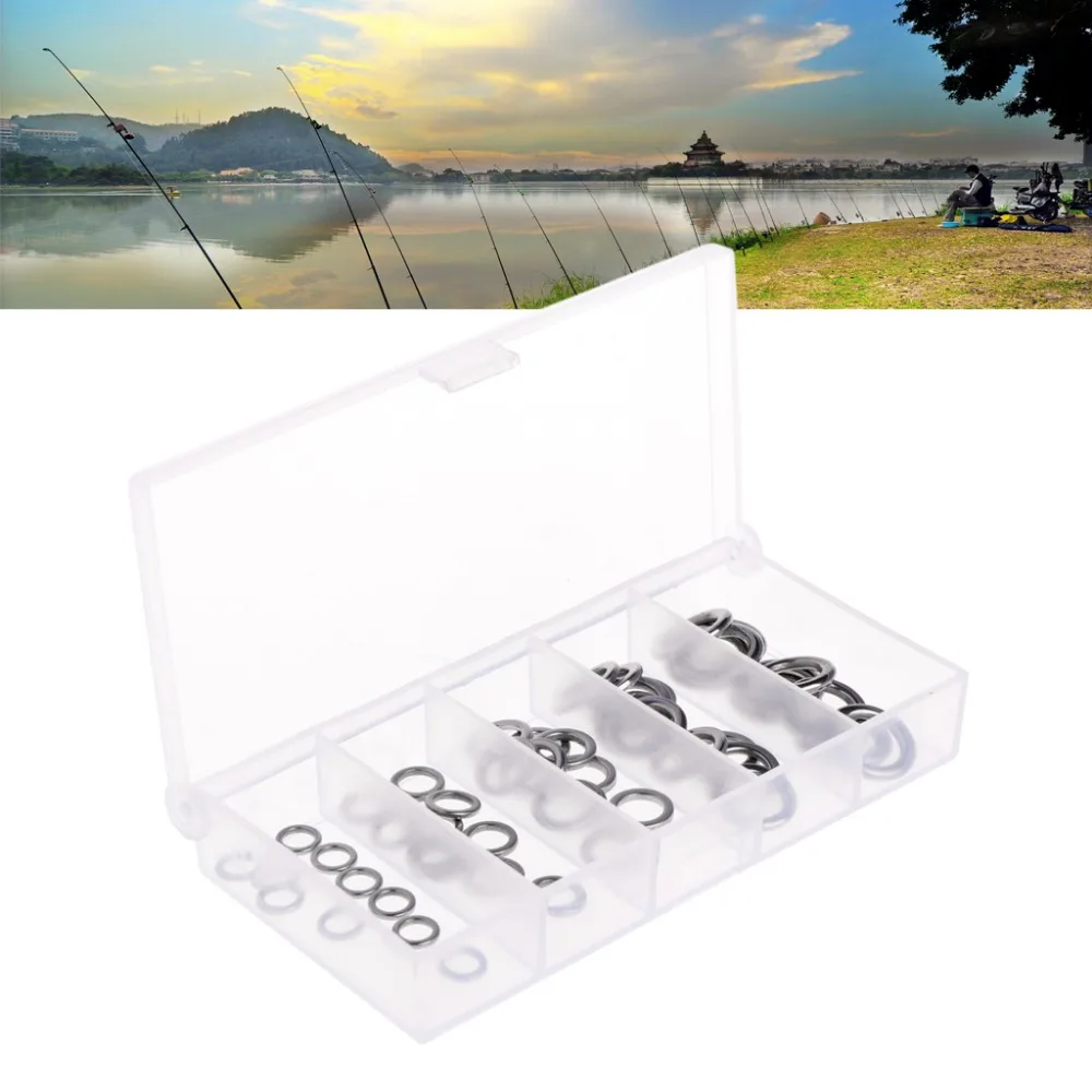 

50Pcs Solid Rings Stainless Steel Fishing Lures Lead Jigging Tackle Connector pesca Accessory, pesca Terminal Tackle
