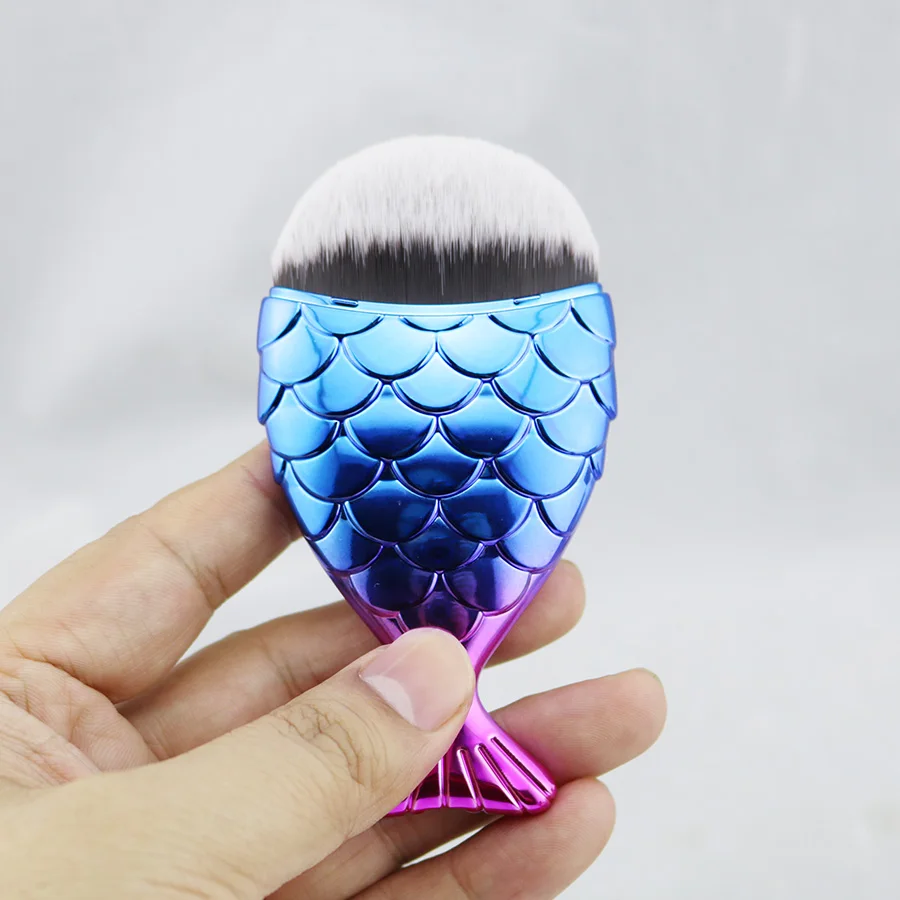 8 шт. форма русалки набор кистей для макияжа большая рыба хвост основа порошок