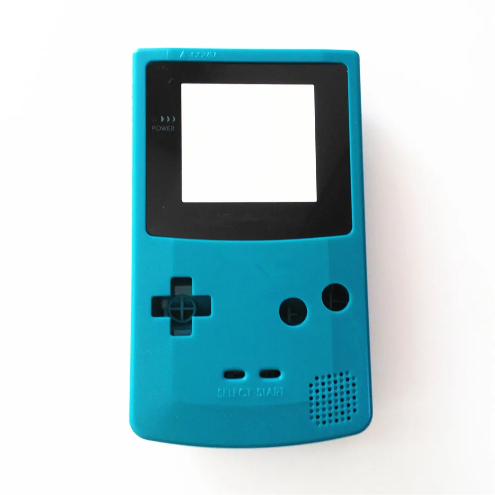 Teal Green Корпус Корпуса чехол для nintendo для GBC для GameBoy цветная консоль+ отвертка+ резиновая накладка - Цвет: Teal Green